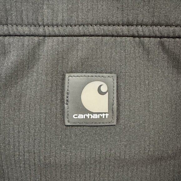 Carhartt Jacket Mens XXL Black Softshell Lined Water Wind Resistant Pockets J250 - Picture 4 of 10